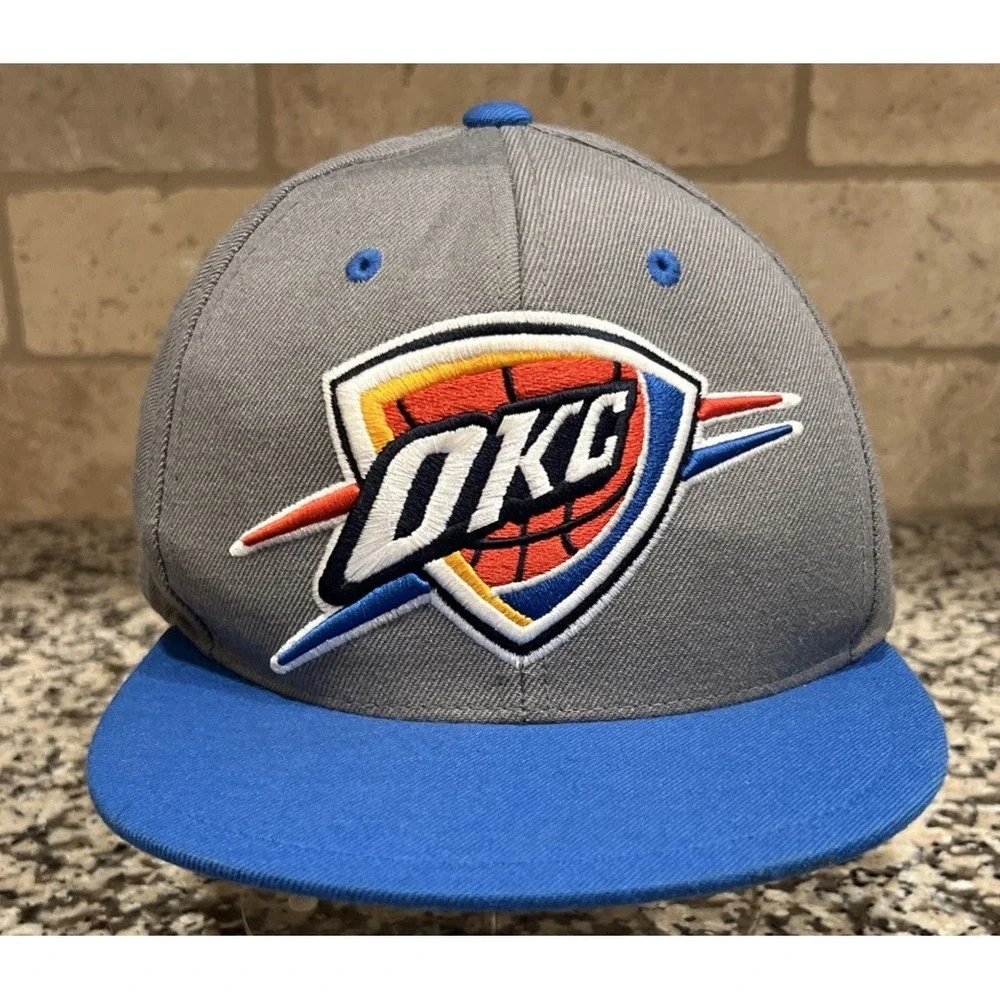 Mitchell & Ness Oklahoma City Thunder OKC Snapback Blue Gray NBA‎ Basketball Hat